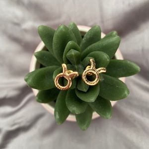 Gold Taurus Earrings